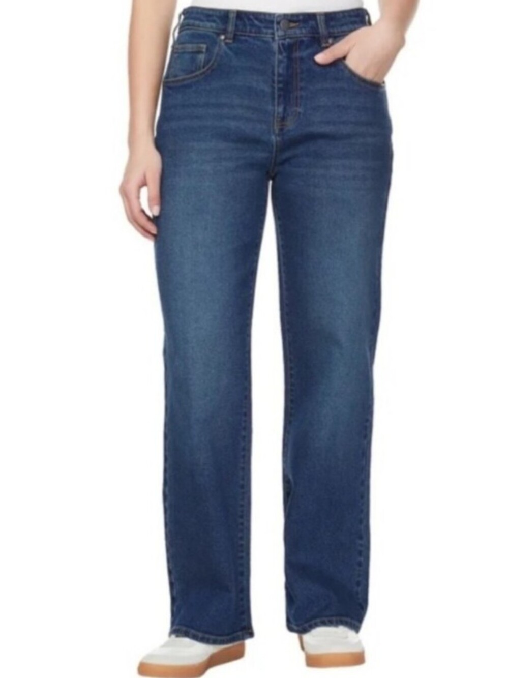 Buffalo Della High Rise Wide Leg Denim Jeans Dark Wash Stretch Womens Size 14
